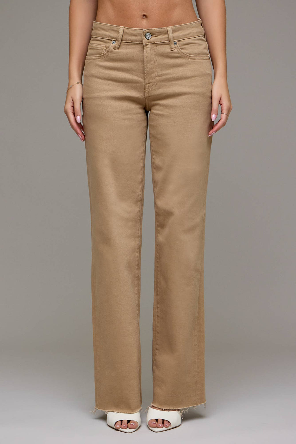 Almond Wash Clean Stretch 32" Inseam Dad Jean