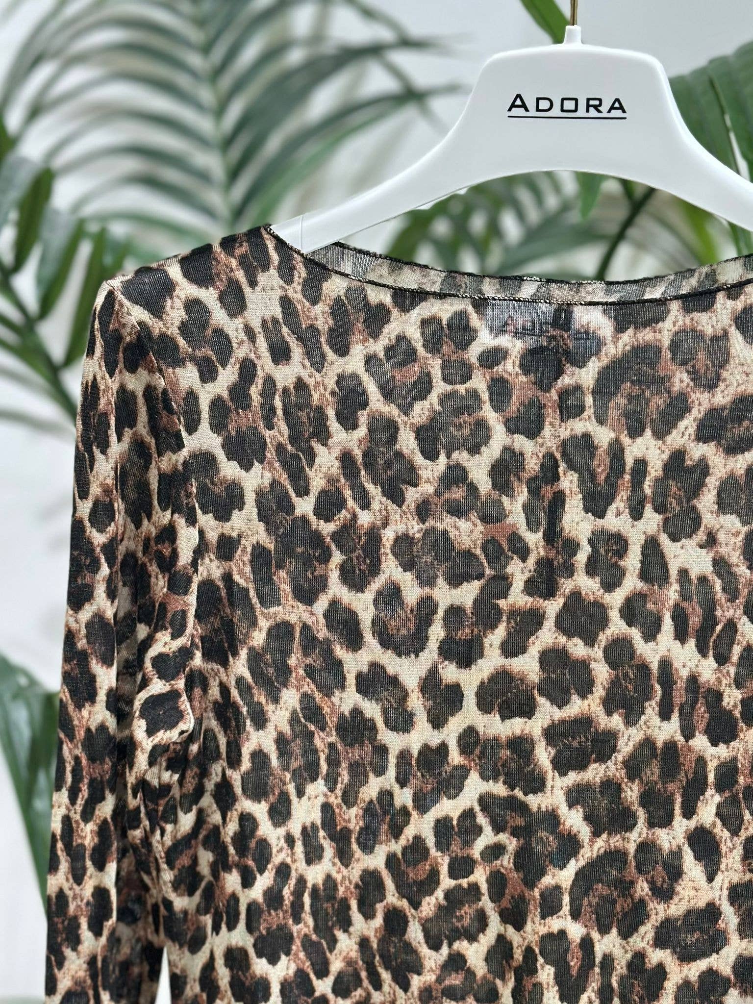 Leopard Print Sweater in Cashmere Blend