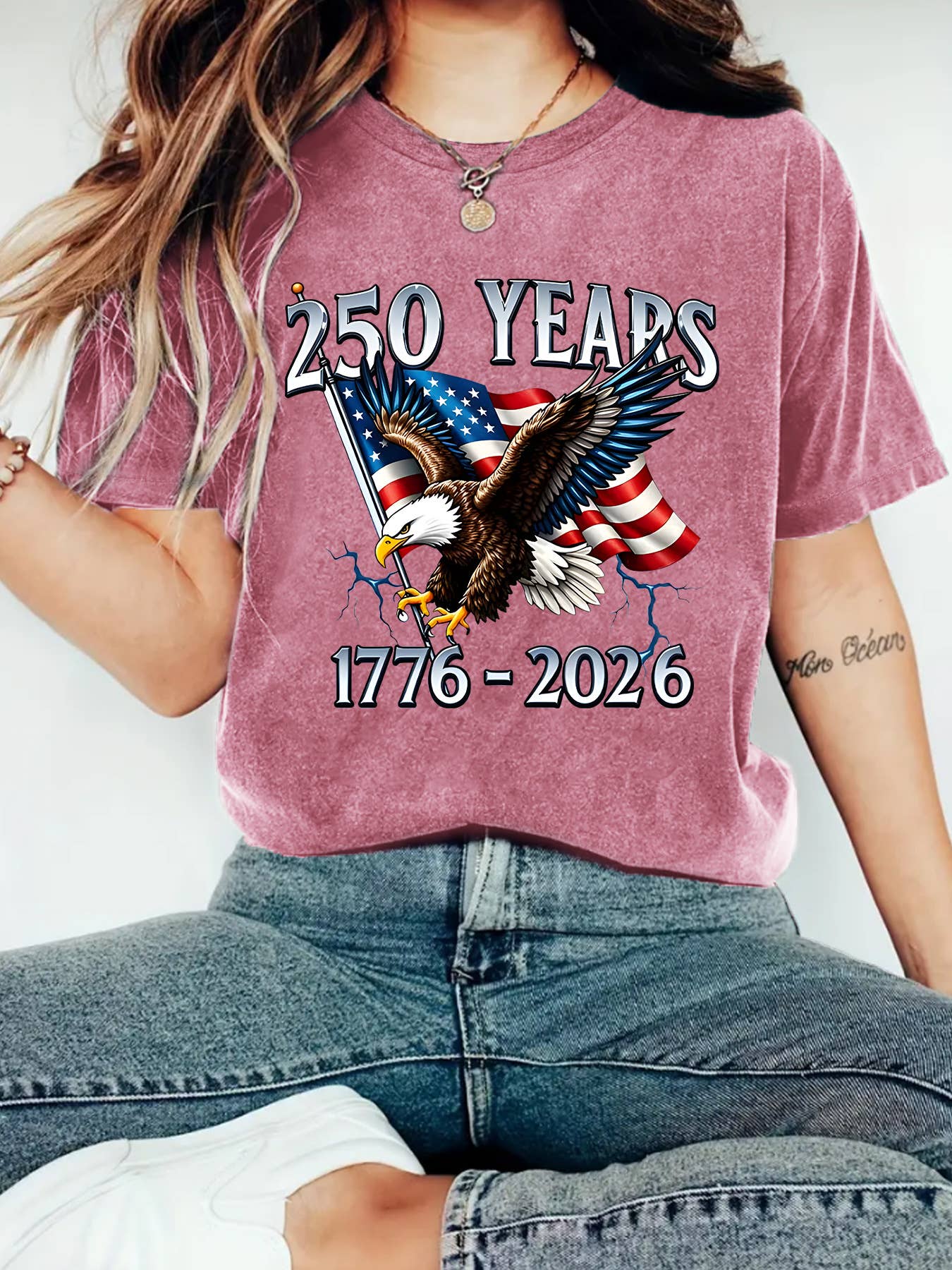 250th Anniversary Of Independence Day Printed T-Shirt
