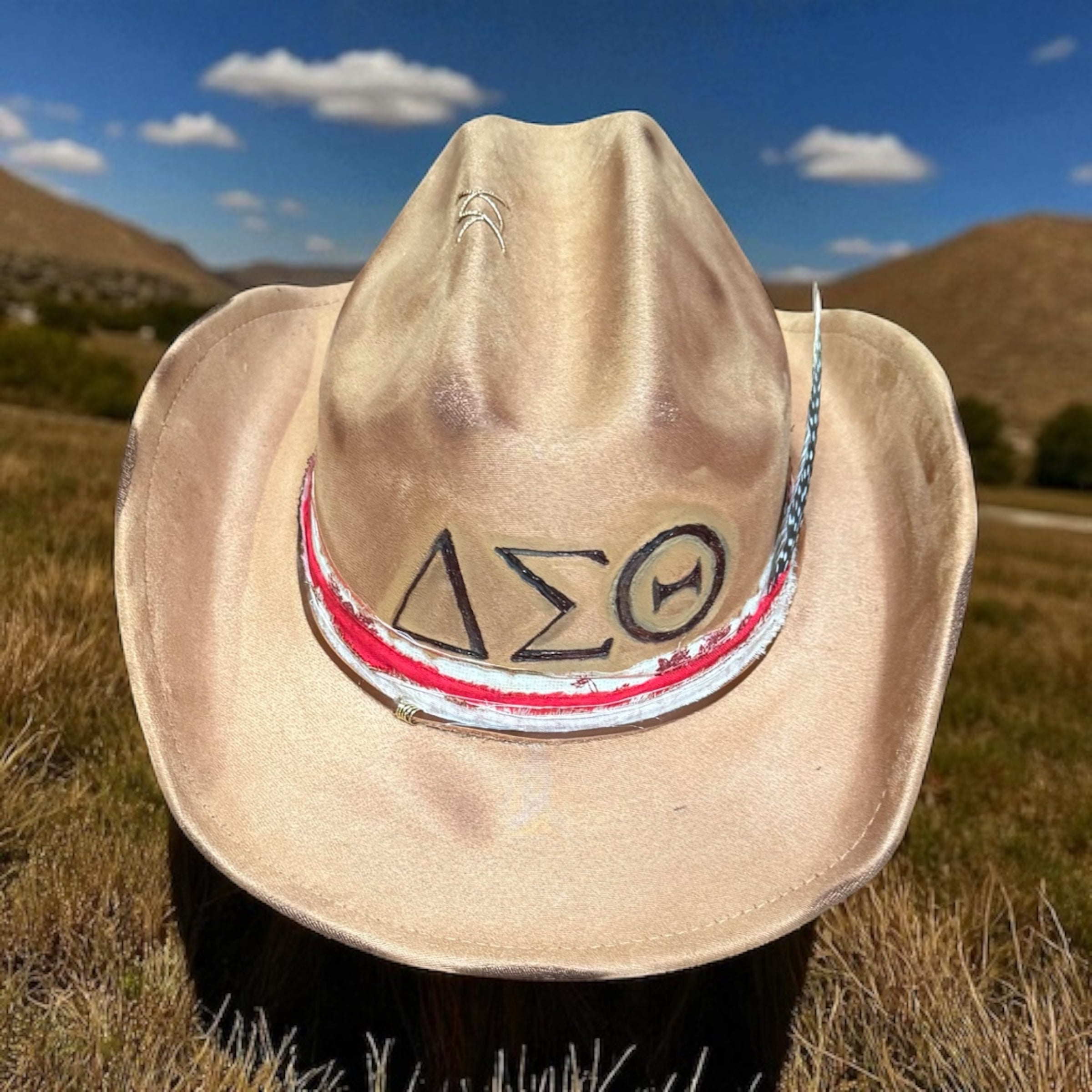 Delta Sigma Theta Handcrafted Hat