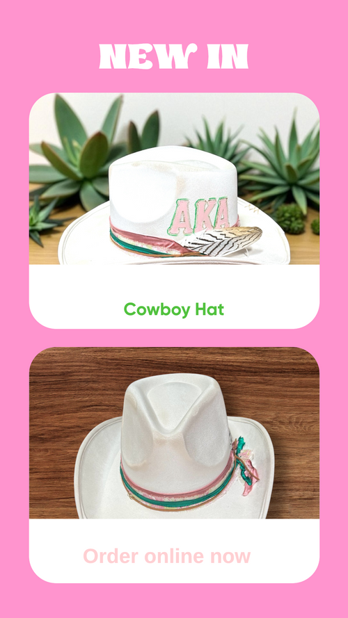 AKA Sorority Incorporated Handcrafted Hat