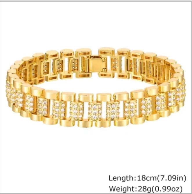 ✨ Gold Pavé Link Bracelet