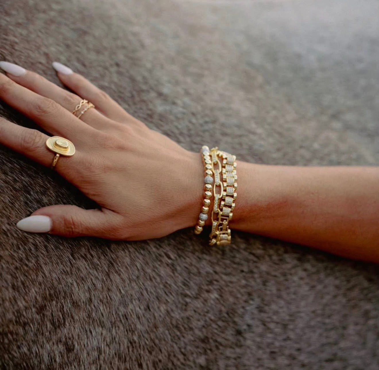 ✨ Gold Pavé Link Bracelet