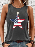 Independence Day Star Print Vest Top