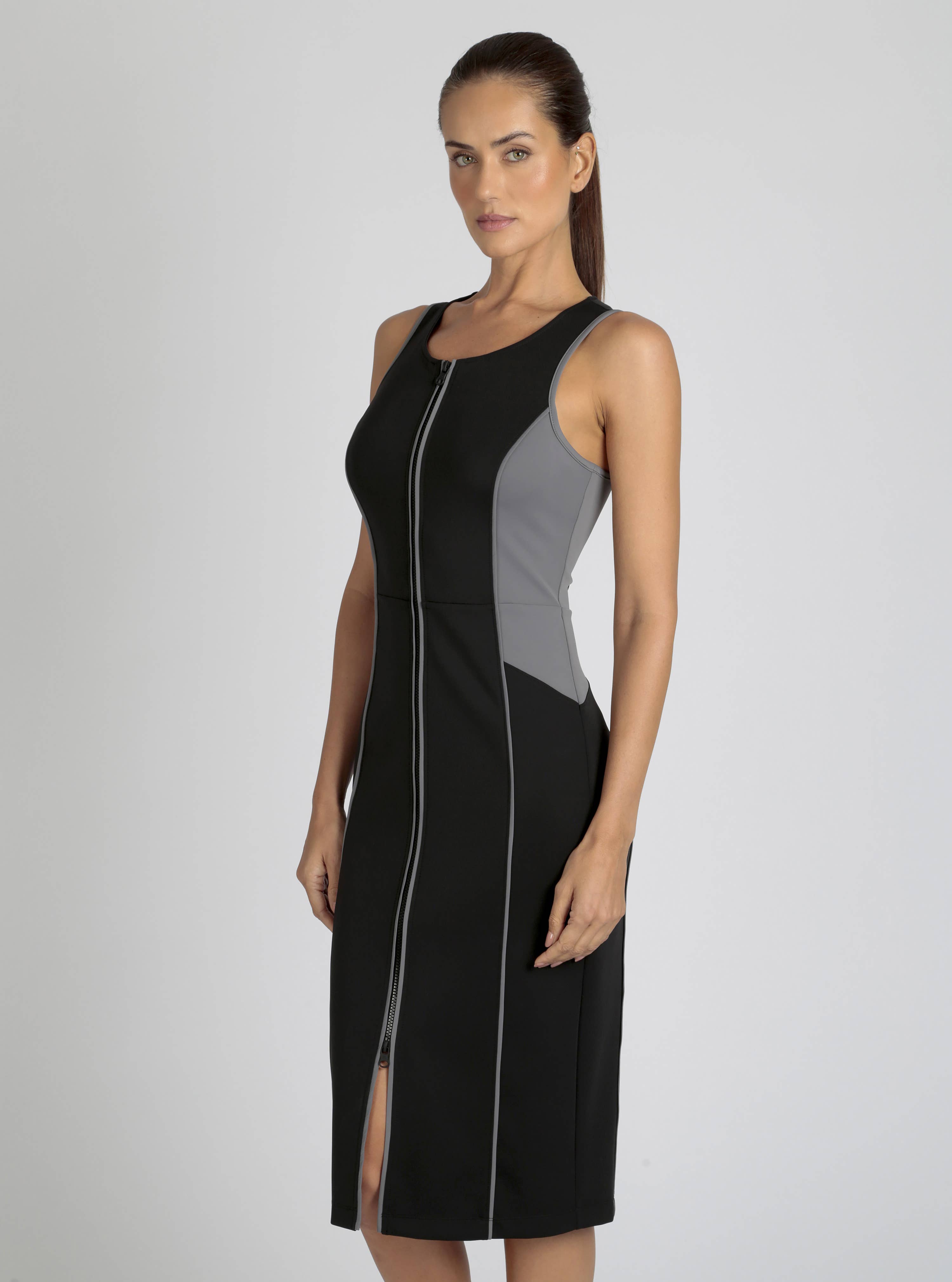 Lace Back Dress - Black Colorblock (JLS)