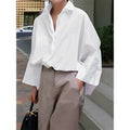 Long Sleeves Loose Solid Color