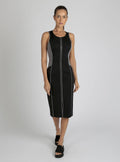 Lace Back Dress - Black Colorblock (JLS)