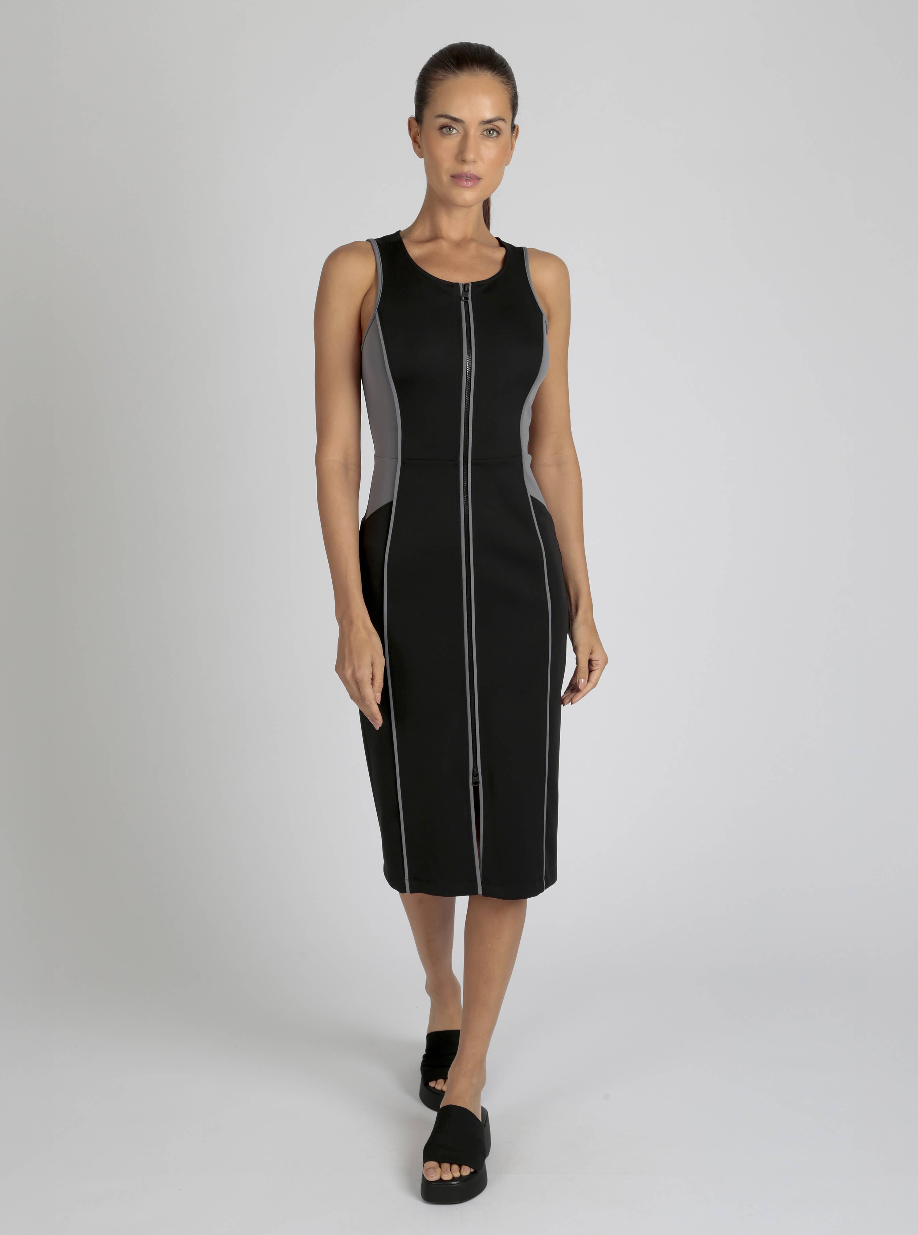 Lace Back Dress - Black Colorblock (JLS)
