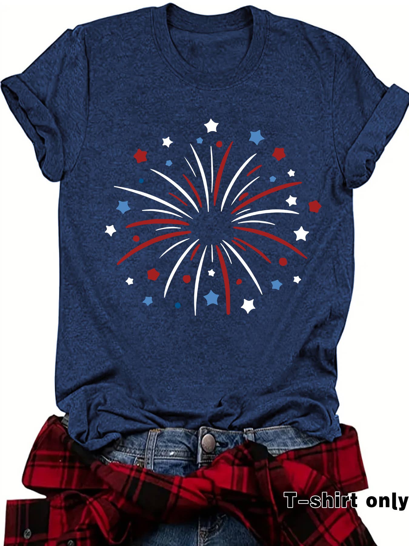 4th of July fireworks Graphic tee short sleeve shirt